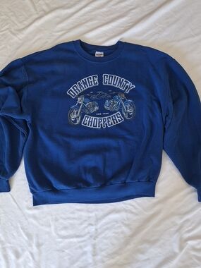 Jerzees Royal Blue Orange County Choppers Crewneck Sweatshirt